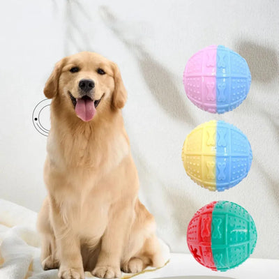 Pet Chew Toy: Treat-Dispensing Bone/Ball for Dogs & Cats - Boredom Buster, Bite-Resistant, Teething, Interactive Play for Pets