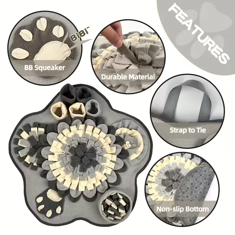 [Interactive Snuffle Mat] Durable Polyester KM-P Interactive Snuffle Mat for Dogs - Slow Feeder & Foraging Skill Toy