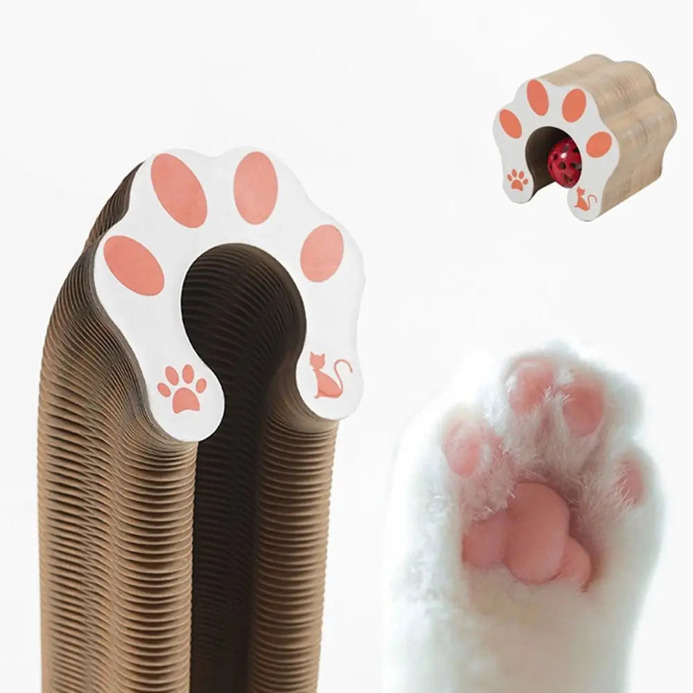 Durable Kitty Kurlz Cat Toy Cat Accordion Magic Organ Cat Scratching Board Cat Toy Ball Scratch Pad Cat Scratcher