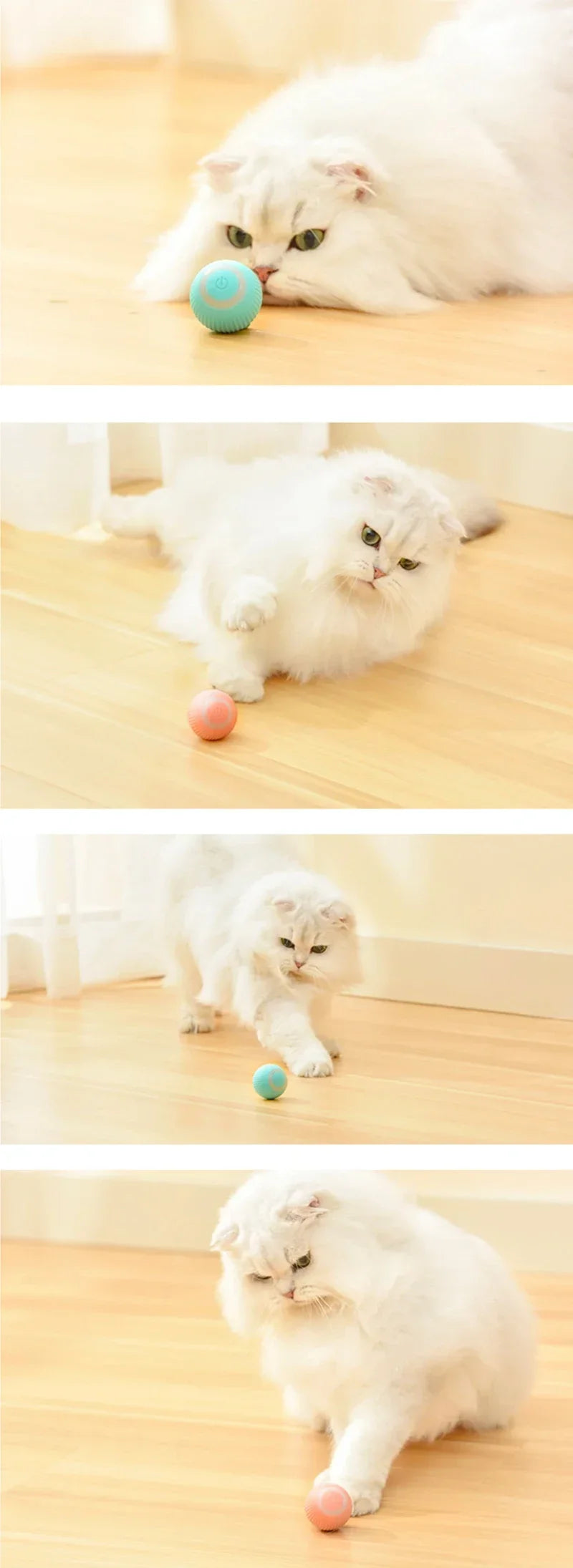 Cat Interactive Ball Electric Automatic Rolling Ball Smart Toys for Cats Smart Cat Toy Rotating Ball Cat Game Pets Accessories