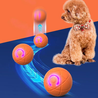 Smart Teasing Dog Ball LED Boredom Interactive Automatic Rolling and Moveing Ball ElectricDogs Toy for Small Medium Large Dog