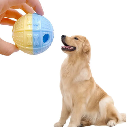 Pet Chew Toy: Treat-Dispensing Bone/Ball for Dogs & Cats - Boredom Buster, Bite-Resistant, Teething, Interactive Play for Pets
