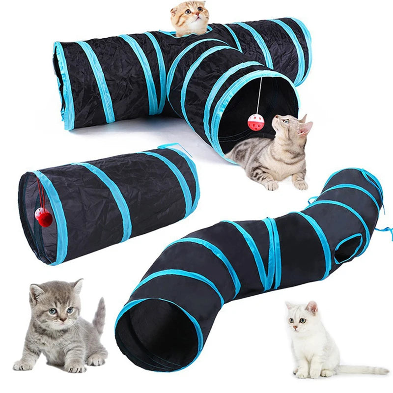 Cat Tunnel  Foldable Cats Tunnel Cat Toy Breathable Drill Barrel for Indoor loud paper Pet Supplies Cat S Y Pass Play Tunnel