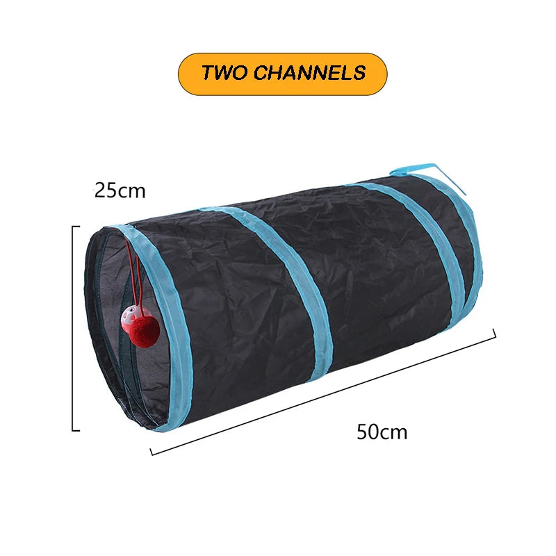 Cat Tunnel  Foldable Cats Tunnel Cat Toy Breathable Drill Barrel for Indoor loud paper Pet Supplies Cat S Y Pass Play Tunnel