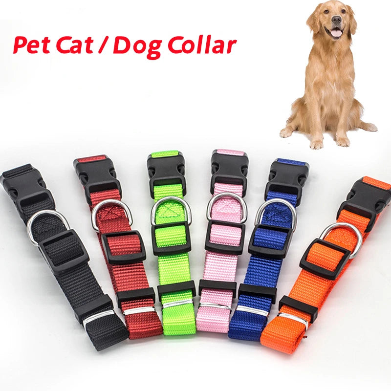 Adjustable Pet Collars Nylon Puppy Kitten Collar Strong And Durable Neck Band Suitable For Small And Medium Dogs And Cats