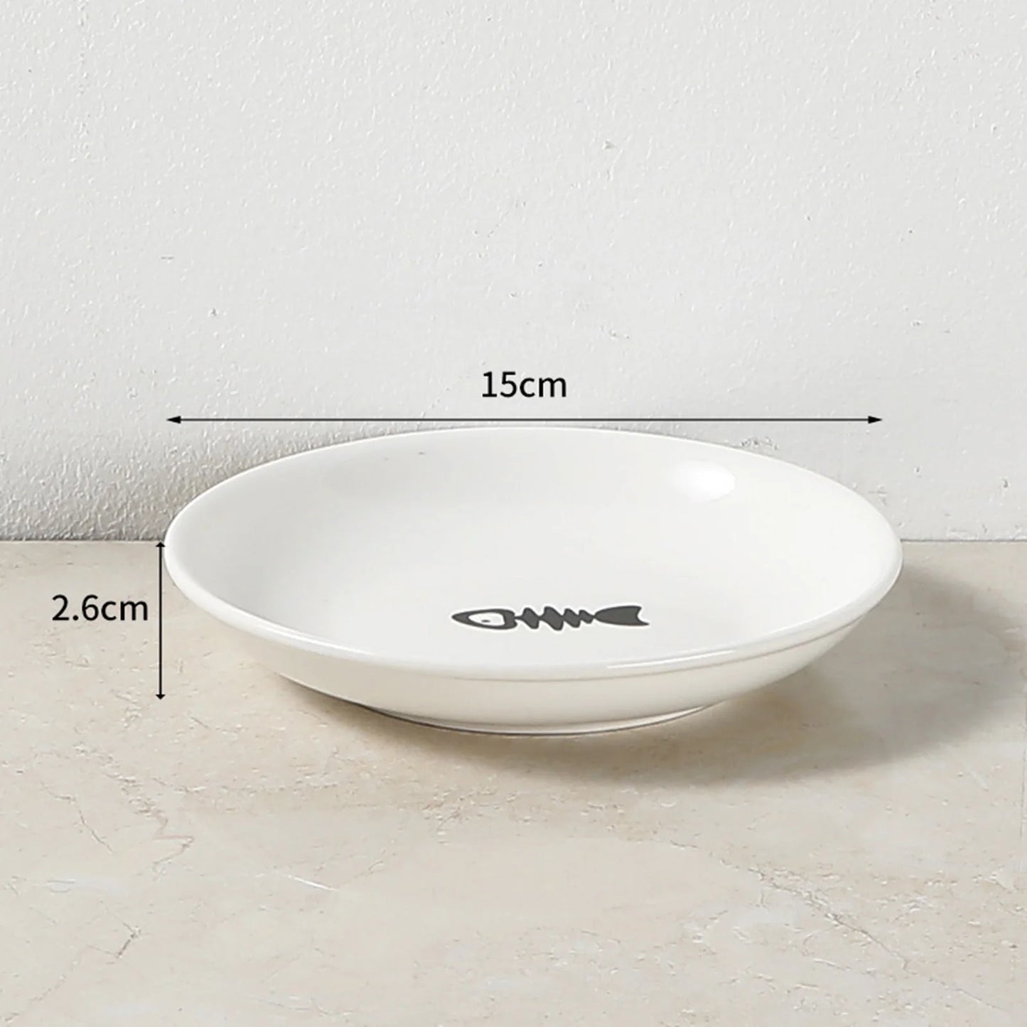 Whisker-Friendly Cat Bowl Wide Cat Wet Feeding Bowl Antitipping Ceramic Food Bowl with Stand for Kitten Puppy Food Water Feeding