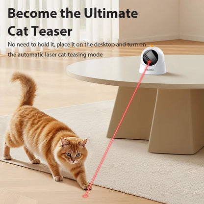 ROJECO Automatic Pet Toy Interactive Adjustable Electric Cat Laser Toy Indoor Smart Teasing Laser Cat Toy For Kitty Dog Supplies