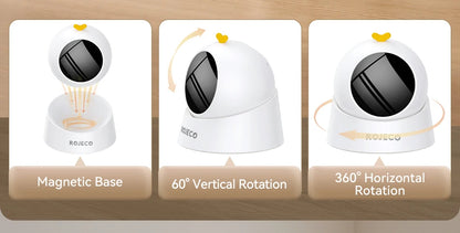 ROJECO Automatic Pet Toy Interactive Adjustable Electric Cat Laser Toy Indoor Smart Teasing Laser Cat Toy For Kitty Dog Supplies