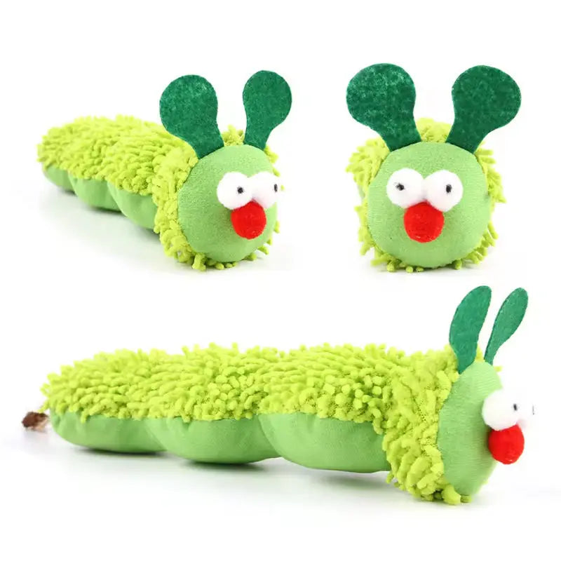 Pet Supplies Caterpillar Shaped Plush Cat Toy Contains Catnip Self Pleasure Boredom Relief Interactive Play