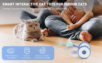 Cat Smart Toys Interactive Cat Toys for Indoor Cats Automatic Cat Toy LED Lights Cat Mouse Toys Smart Sensing Moving Cat Toys