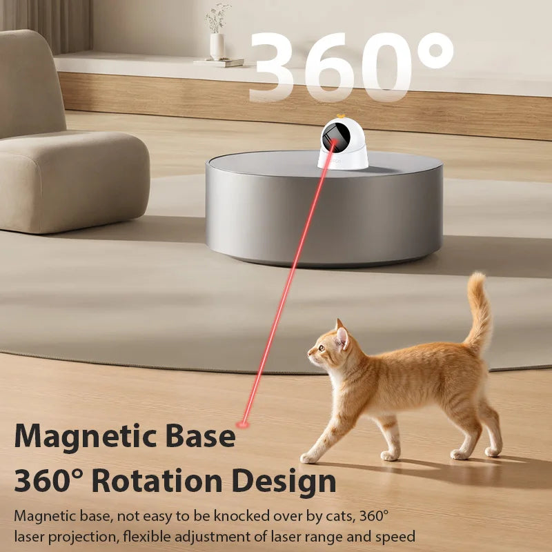 ROJECO Automatic Pet Toy Interactive Adjustable Electric Cat Laser Toy Indoor Smart Teasing Laser Cat Toy For Kitty Dog Supplies