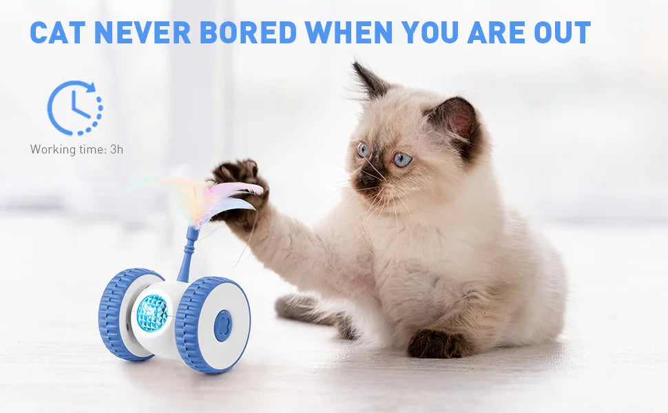 Cat Smart Toys Interactive Cat Toys for Indoor Cats Automatic Cat Toy LED Lights Cat Mouse Toys Smart Sensing Moving Cat Toys