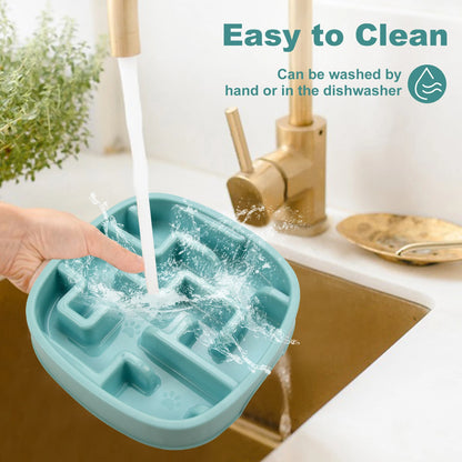 Pet Dog Slow Feeder Bowl Fun Non Slip Anti-Gulping Slower Food Feeding Dishes Eco Dog Bowl for Large Medium Small Dogs Puppy