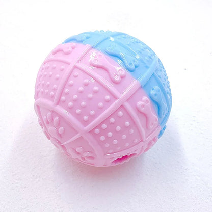 Pet Chew Toy: Treat-Dispensing Bone/Ball for Dogs & Cats - Boredom Buster, Bite-Resistant, Teething, Interactive Play for Pets