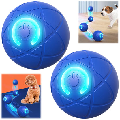 Smart Teasing Dog Ball LED Boredom Interactive Automatic Rolling and Moveing Ball ElectricDogs Toy for Small Medium Large Dog