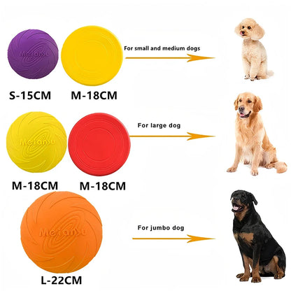 Silicone Flying Disc Toys Multifunction Pet Puppy Training Toys Outdoor Interactive Game Pet Dogs Supplies