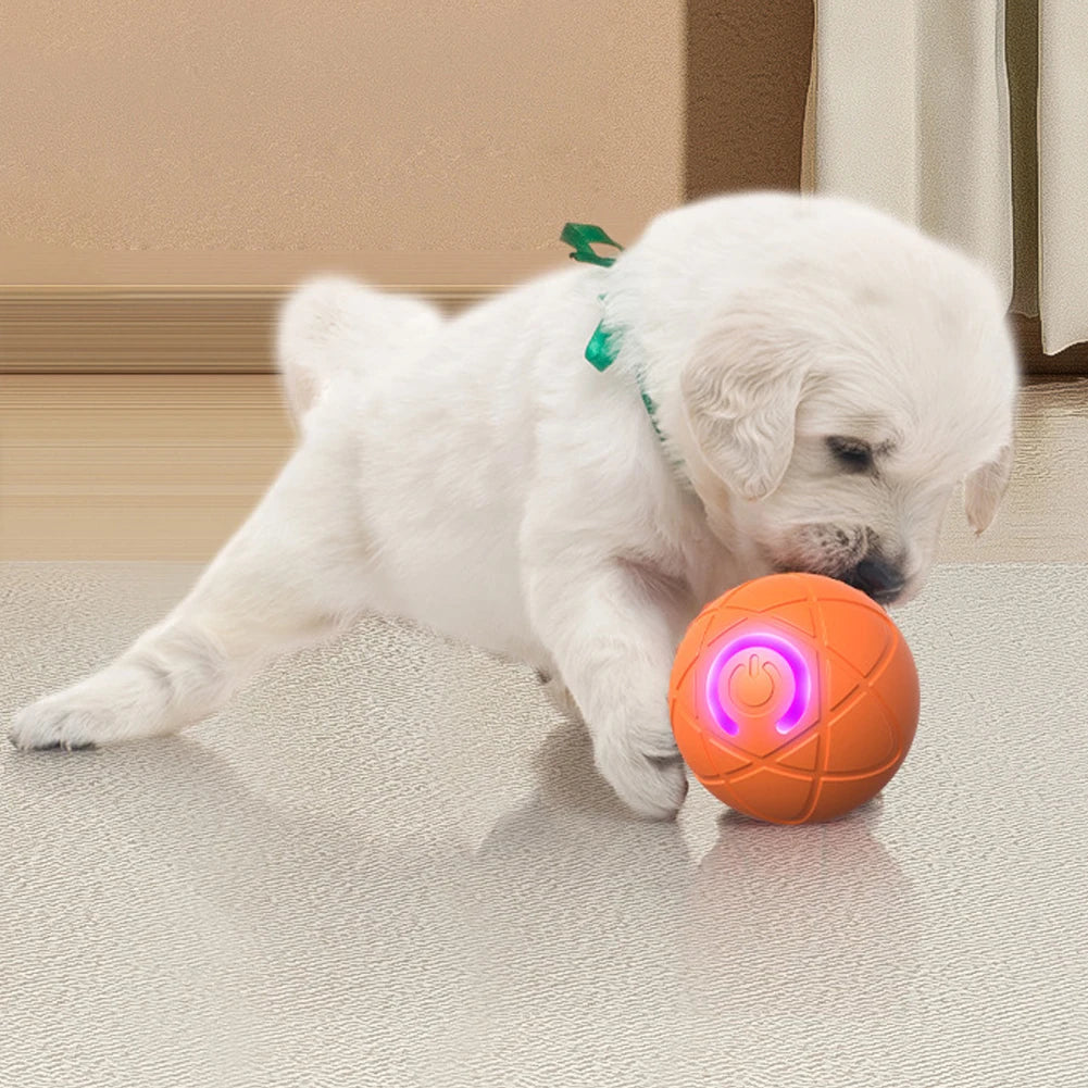 Smart Teasing Dog Ball LED Boredom Interactive Automatic Rolling and Moveing Ball ElectricDogs Toy for Small Medium Large Dog
