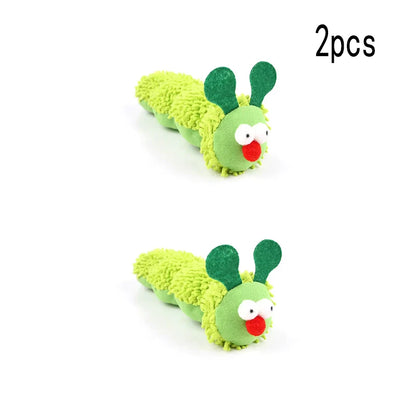 Pet Supplies Caterpillar Shaped Plush Cat Toy Contains Catnip Self Pleasure Boredom Relief Interactive Play