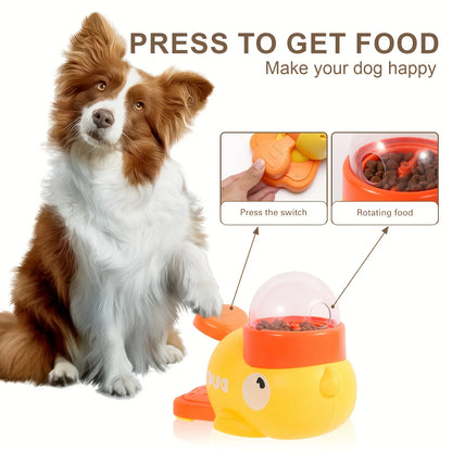 Interactive Dog Slow Feeder Yellow Duck Shaped Dog Food Puzzle Toy Training Mental Enrichment Reduces Bloating Fun Mealtime