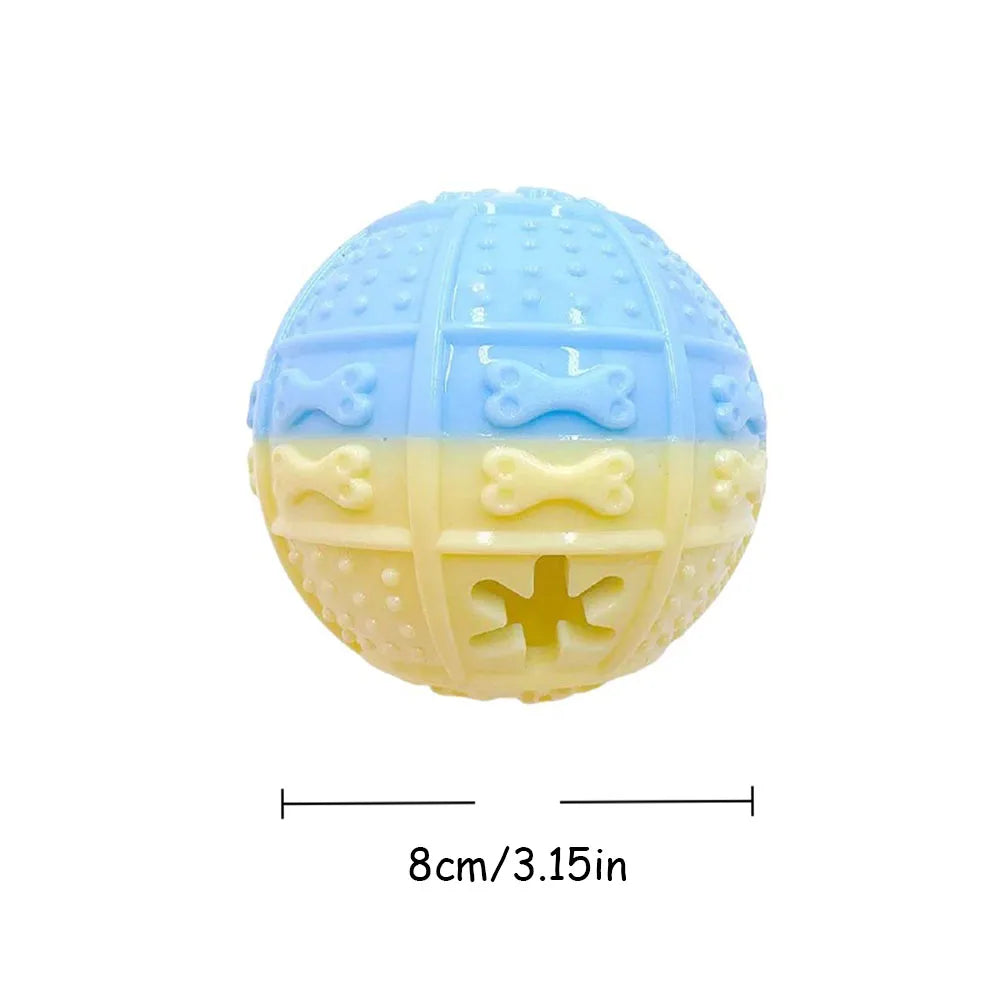 Pet Chew Toy: Treat-Dispensing Bone/Ball for Dogs & Cats - Boredom Buster, Bite-Resistant, Teething, Interactive Play for Pets