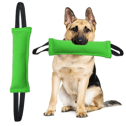Dog Bite Tug of War Toy, a durable rally toy with 2 soft and sturdy handles,  perfect for tug of war, and puppy training