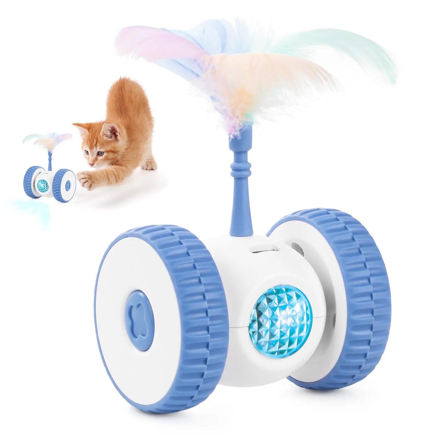 Cat Smart Toys Interactive Cat Toys for Indoor Cats Automatic Cat Toy LED Lights Cat Mouse Toys Smart Sensing Moving Cat Toys