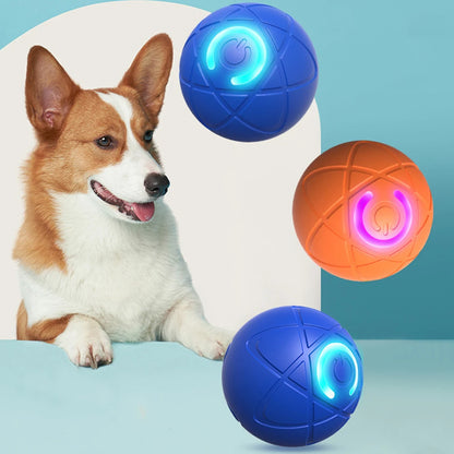 Smart Teasing Dog Ball LED Boredom Interactive Automatic Rolling and Moveing Ball ElectricDogs Toy for Small Medium Large Dog