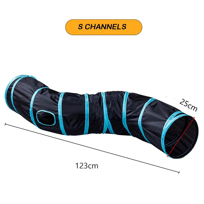 Cat Tunnel  Foldable Cats Tunnel Cat Toy Breathable Drill Barrel for Indoor loud paper Pet Supplies Cat S Y Pass Play Tunnel