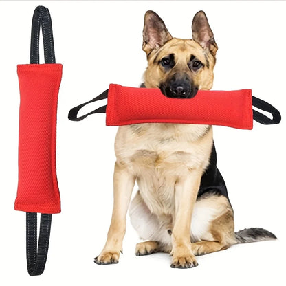 Dog Bite Tug of War Toy, a durable rally toy with 2 soft and sturdy handles,  perfect for tug of war, and puppy training