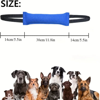 Dog Bite Tug of War Toy, a durable rally toy with 2 soft and sturdy handles,  perfect for tug of war, and puppy training