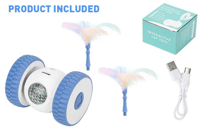 Cat Smart Toys Interactive Cat Toys for Indoor Cats Automatic Cat Toy LED Lights Cat Mouse Toys Smart Sensing Moving Cat Toys