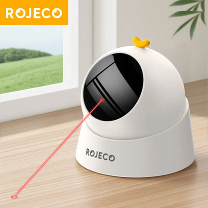 ROJECO Automatic Pet Toy Interactive Adjustable Electric Cat Laser Toy Indoor Smart Teasing Laser Cat Toy For Kitty Dog Supplies