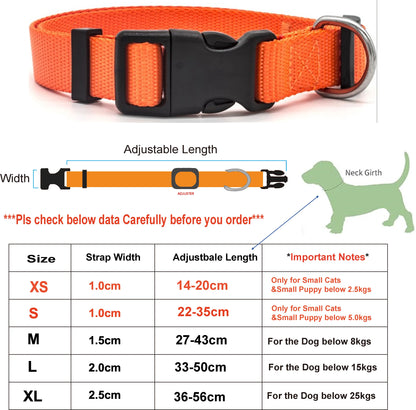 Adjustable Pet Collars Nylon Puppy Kitten Collar Strong And Durable Neck Band Suitable For Small And Medium Dogs And Cats