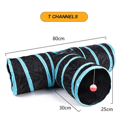 Cat Tunnel  Foldable Cats Tunnel Cat Toy Breathable Drill Barrel for Indoor loud paper Pet Supplies Cat S Y Pass Play Tunnel