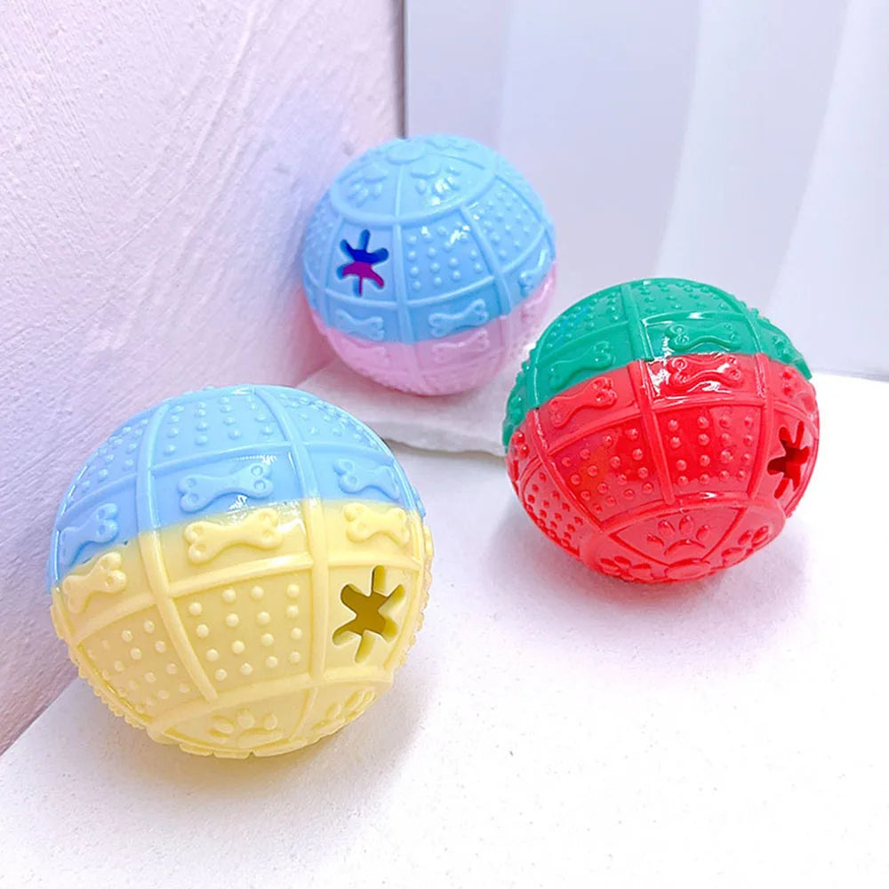 Pet Chew Toy: Treat-Dispensing Bone/Ball for Dogs & Cats - Boredom Buster, Bite-Resistant, Teething, Interactive Play for Pets
