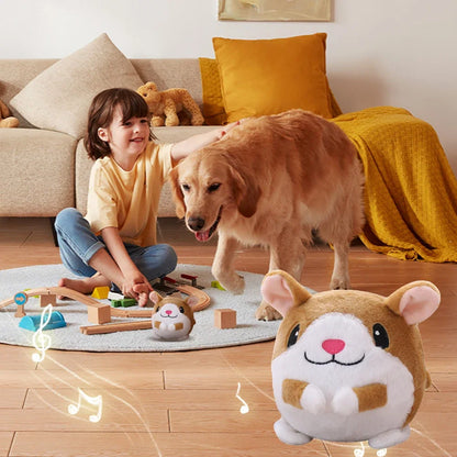 Active Moving Pet Plush Toy Bite Resistant Plush Automatic Bouncing Toys Self-Moving Chewable for Dog Indoor Playing