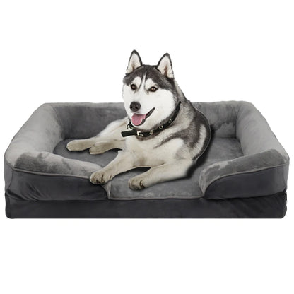 Extra large orthopedic dog bed washable sofa bed, support foam pet sofa bed, removable pet dog sofa and dog bed for all seasons