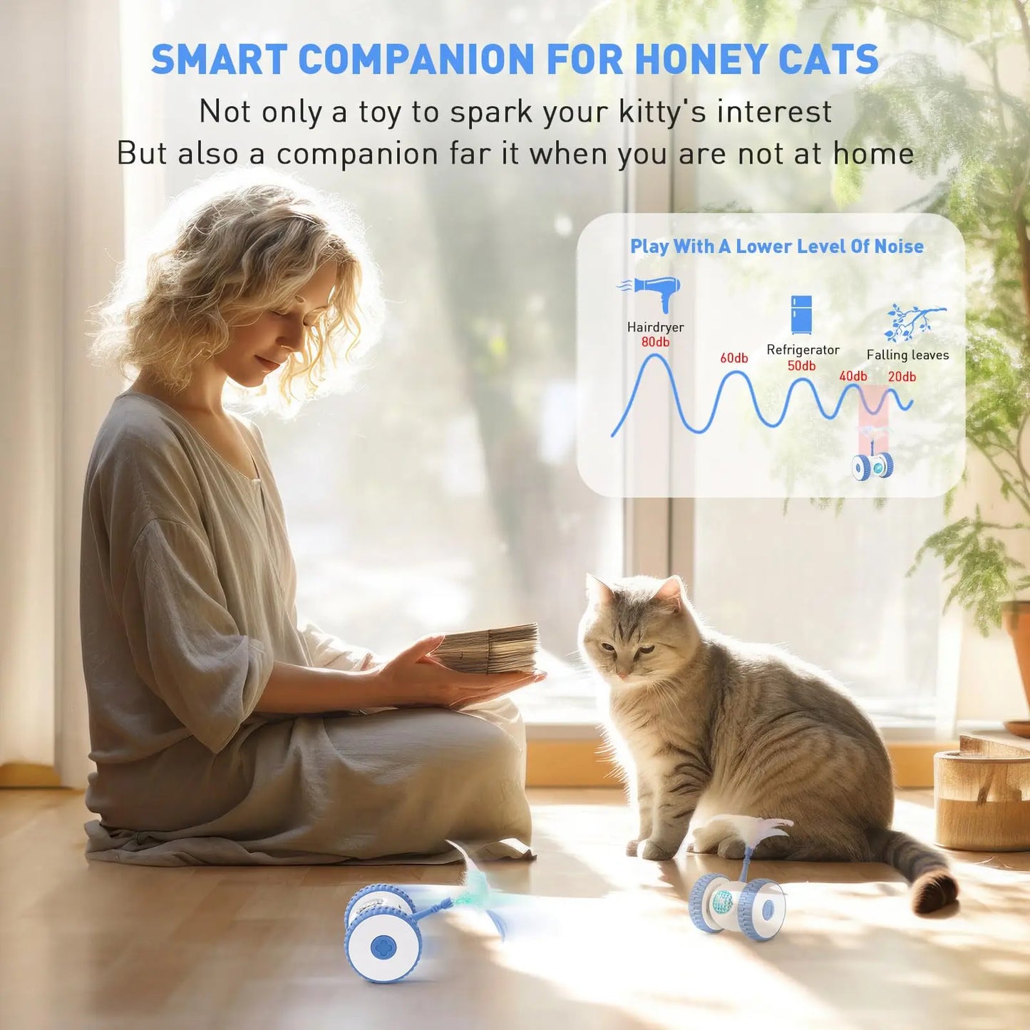 Cat Smart Toys Interactive Cat Toys for Indoor Cats Automatic Cat Toy LED Lights Cat Mouse Toys Smart Sensing Moving Cat Toys