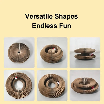 Durable Kitty Kurlz Cat Toy Cat Accordion Magic Organ Cat Scratching Board Cat Toy Ball Scratch Pad Cat Scratcher