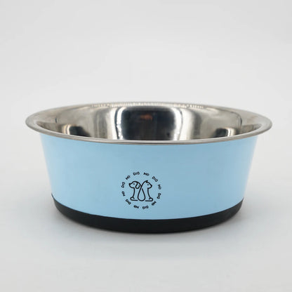 1PC Non-slip Stainless Steel Dog Food Bowl Cat Bowl Anti-tip Non-slip Pet Bowl